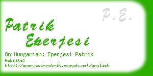 patrik eperjesi business card